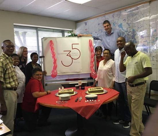 35 year festivities with part of HC South Africa team